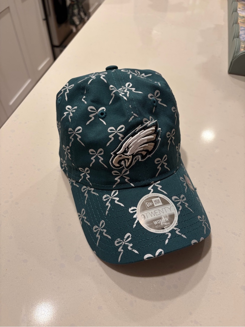 Philadelphia eagles hat / ballcap with bows